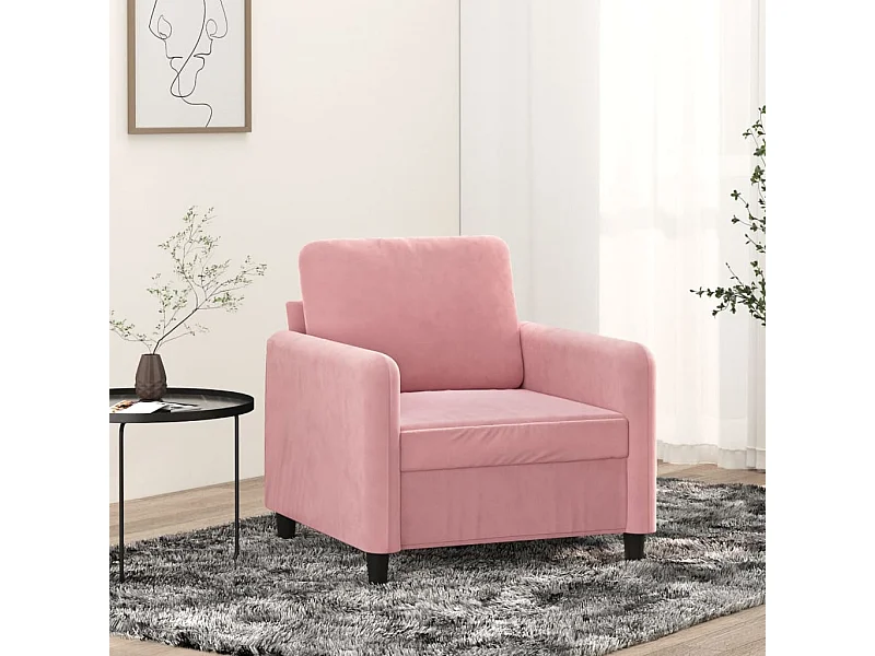 Roze fauteuil 60 cm fluweel