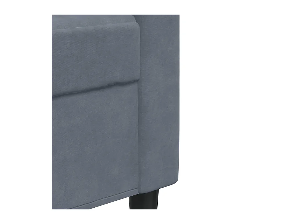 2-teiliges Sofa-Set mit Samtkissen und Nackenrollen