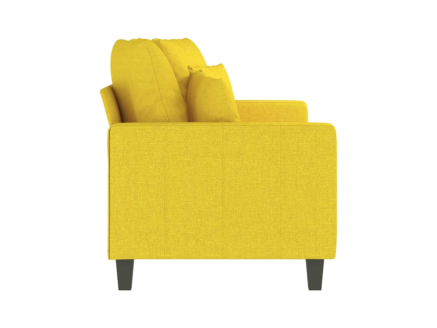 Divano 2 posti Giallo chiaro 140 cm Tessuto