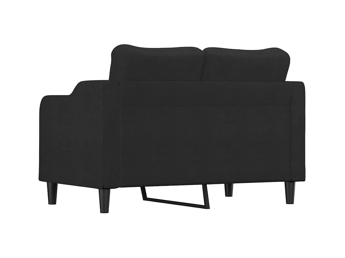 Sofá 2 plazas Tela Negro 120 cm