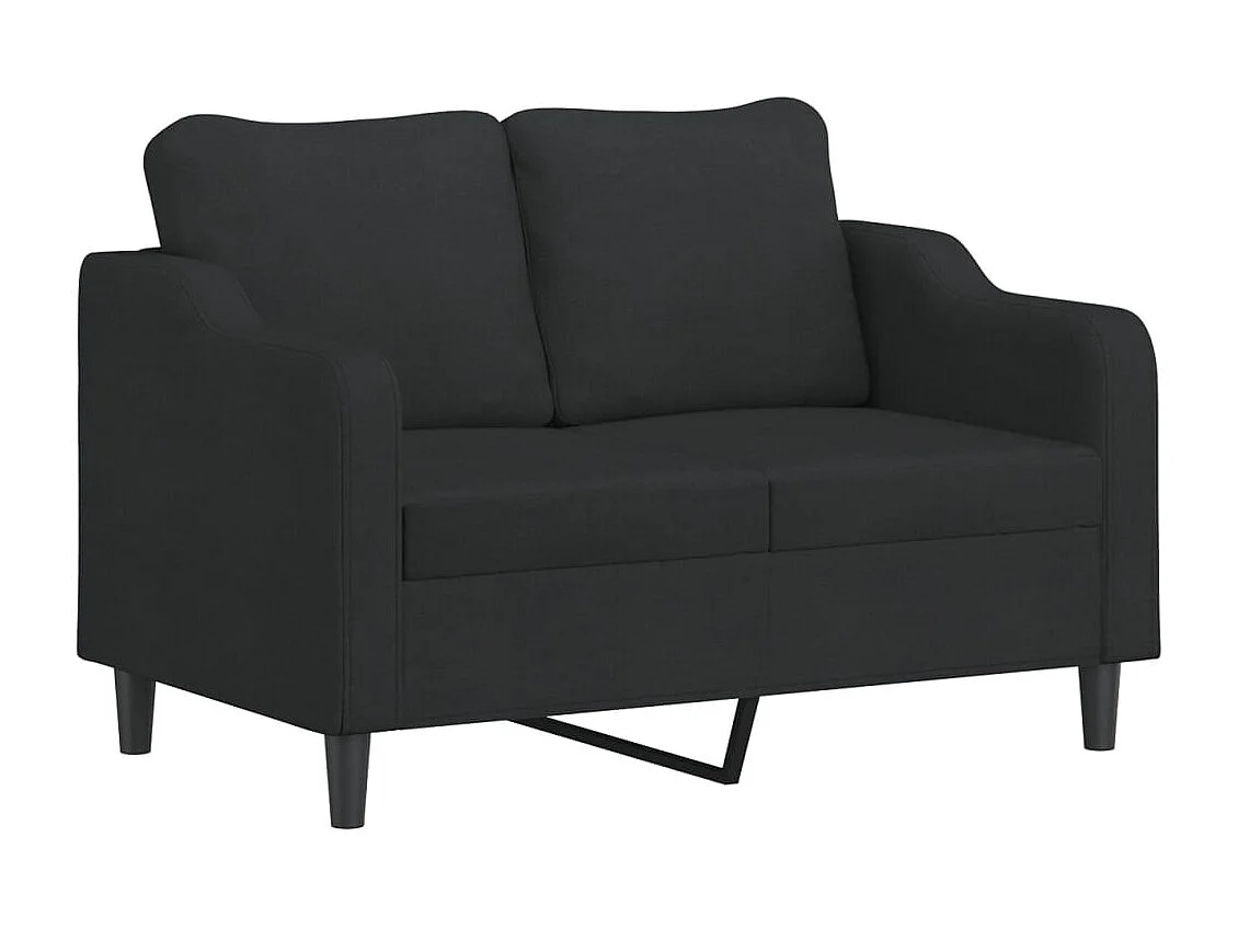 Sofá 2 plazas Tela Negro 120 cm