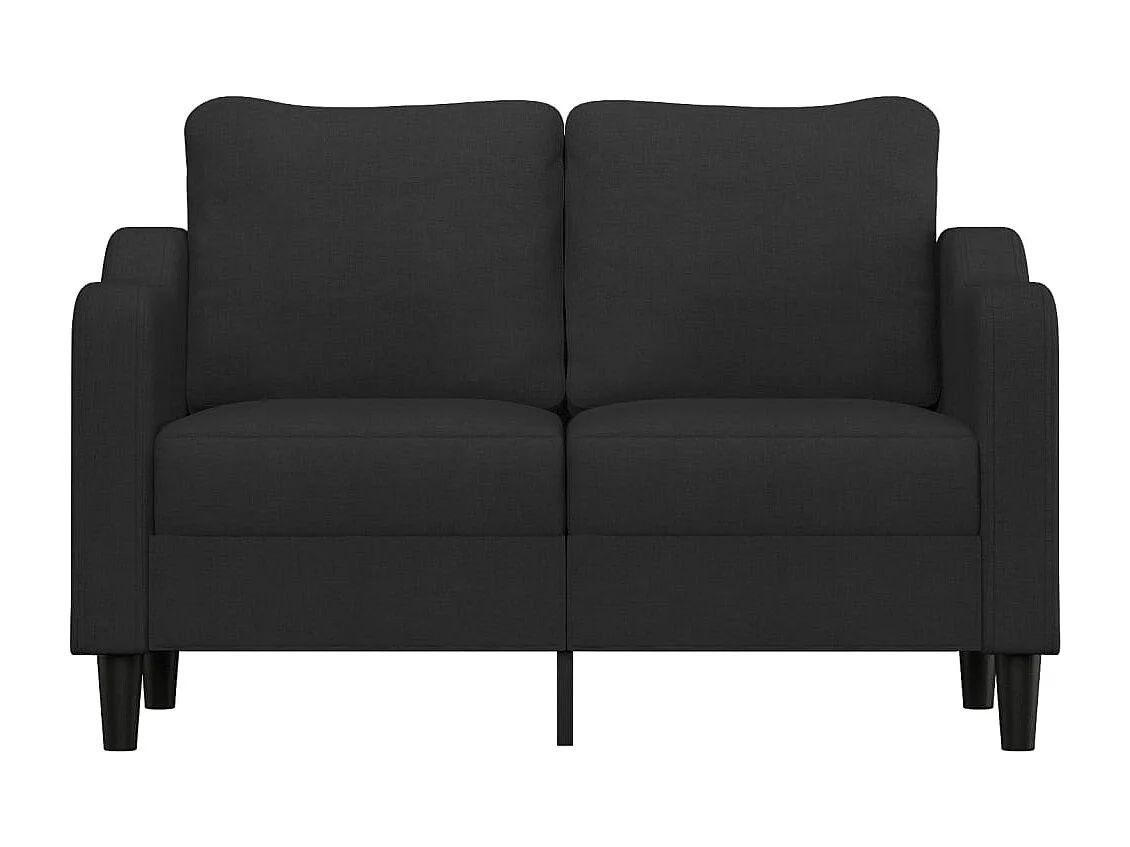 Sofá 2 plazas Tela Negro 120 cm