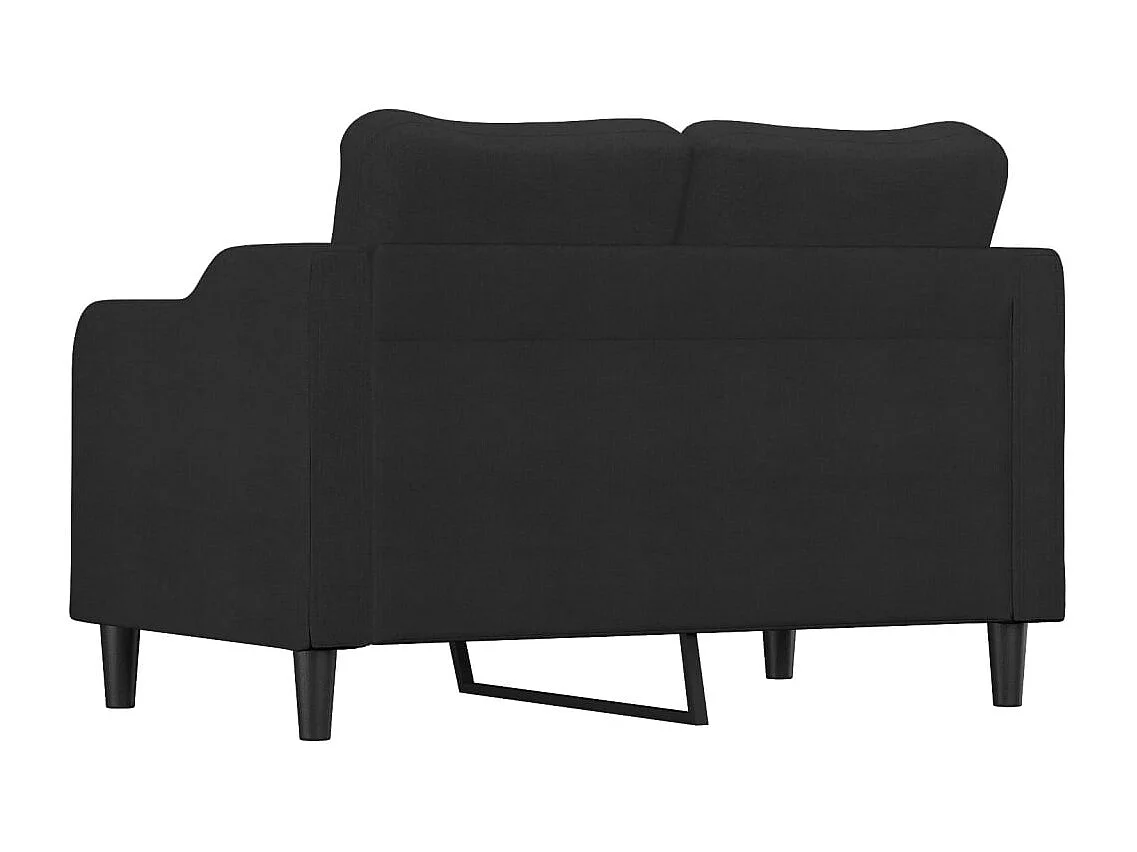 Sofá 2 plazas Tela Negro 120 cm