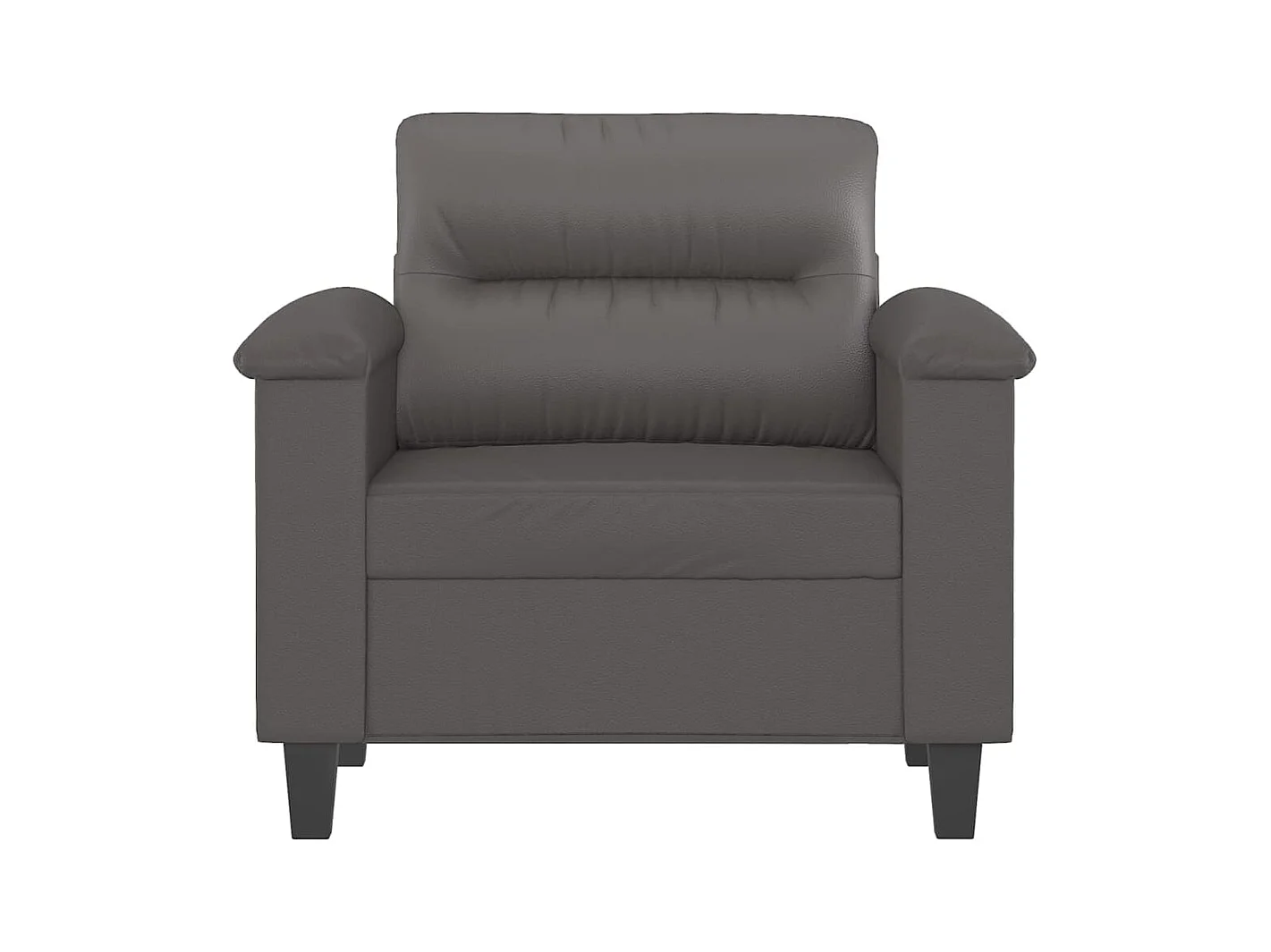 Fauteuil Gris 60 cm Similicuir