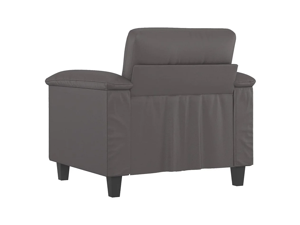 Fauteuil Gris 60 cm Similicuir