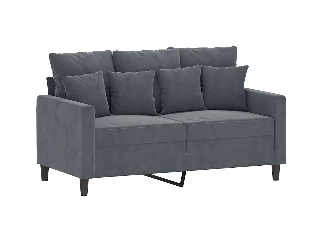 Conjunto de sofá de 3 piezas con cojines Terciopelo Gris Oscuro