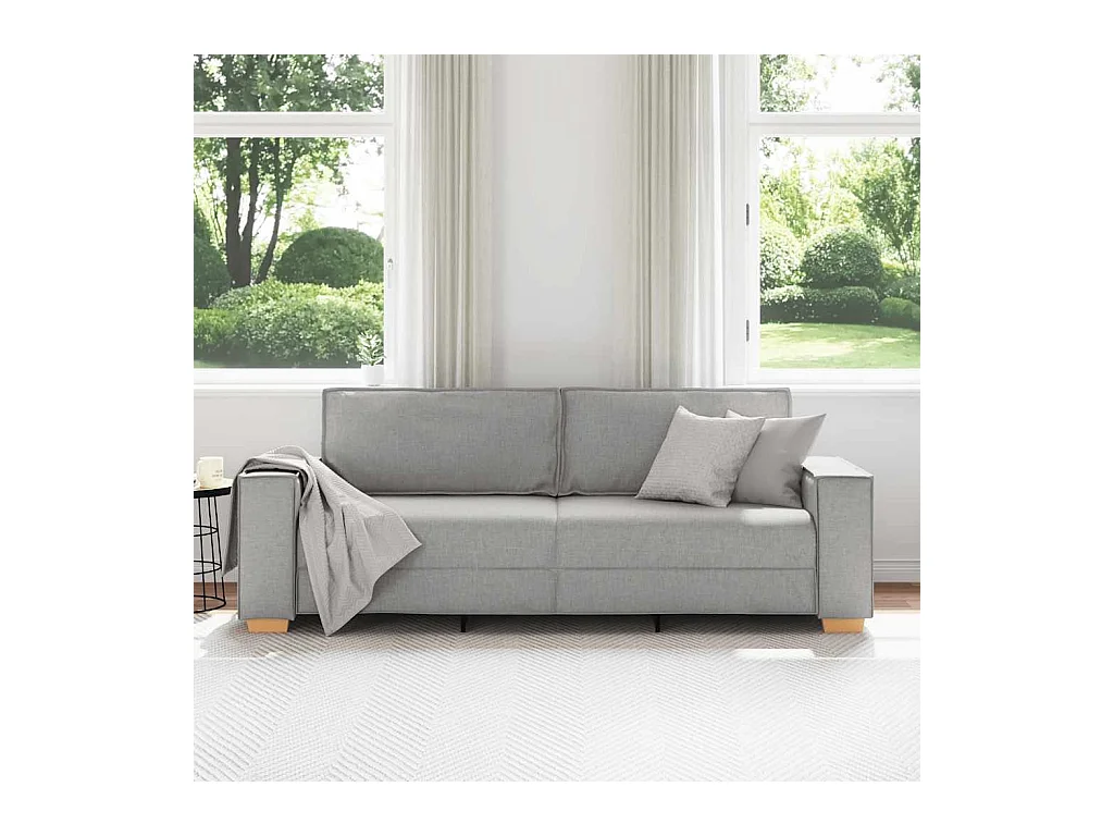 Divano 3 posti Grigio nuvola 180 cm Tessuto