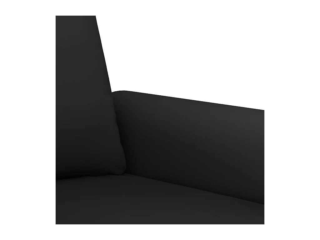 Conjunto de sofá de 3 piezas con cojines de terciopelo negro