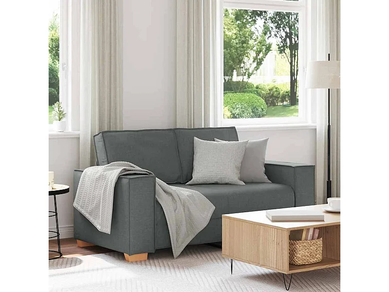 Sofá 2 plazas Gris oscuro 120 cm Tela