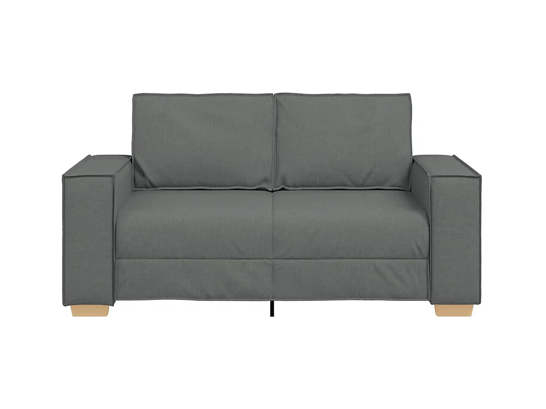 Canapé 2 places Gris foncé 120 cm Tissu