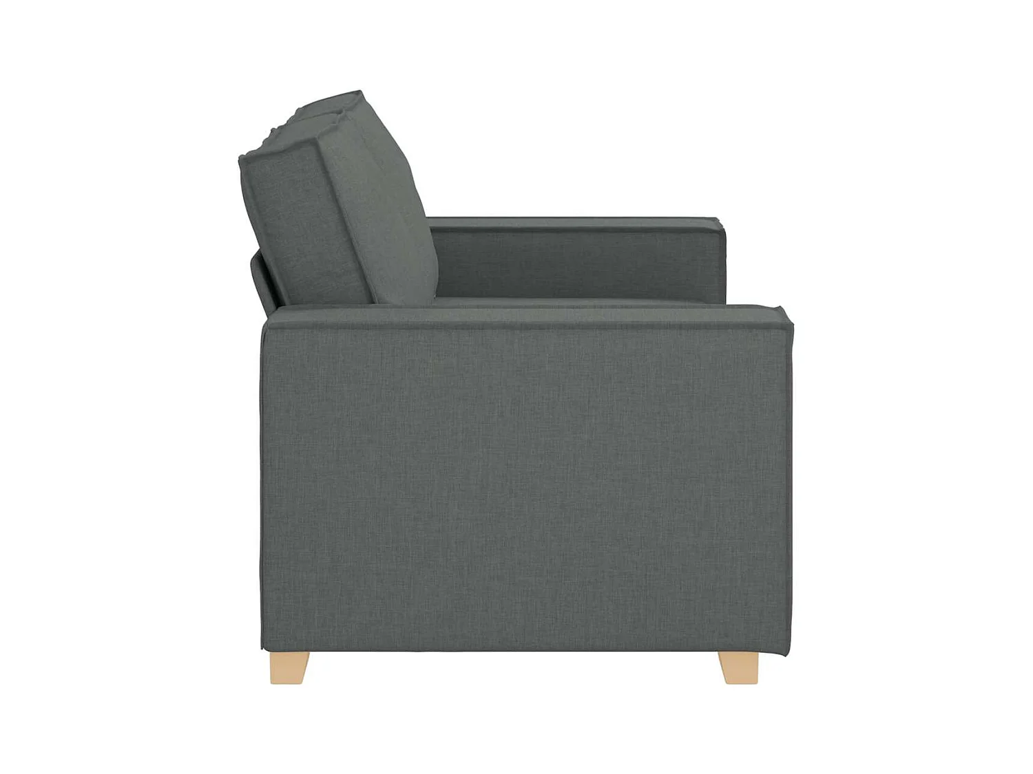 Canapé 2 places Gris foncé 120 cm Tissu