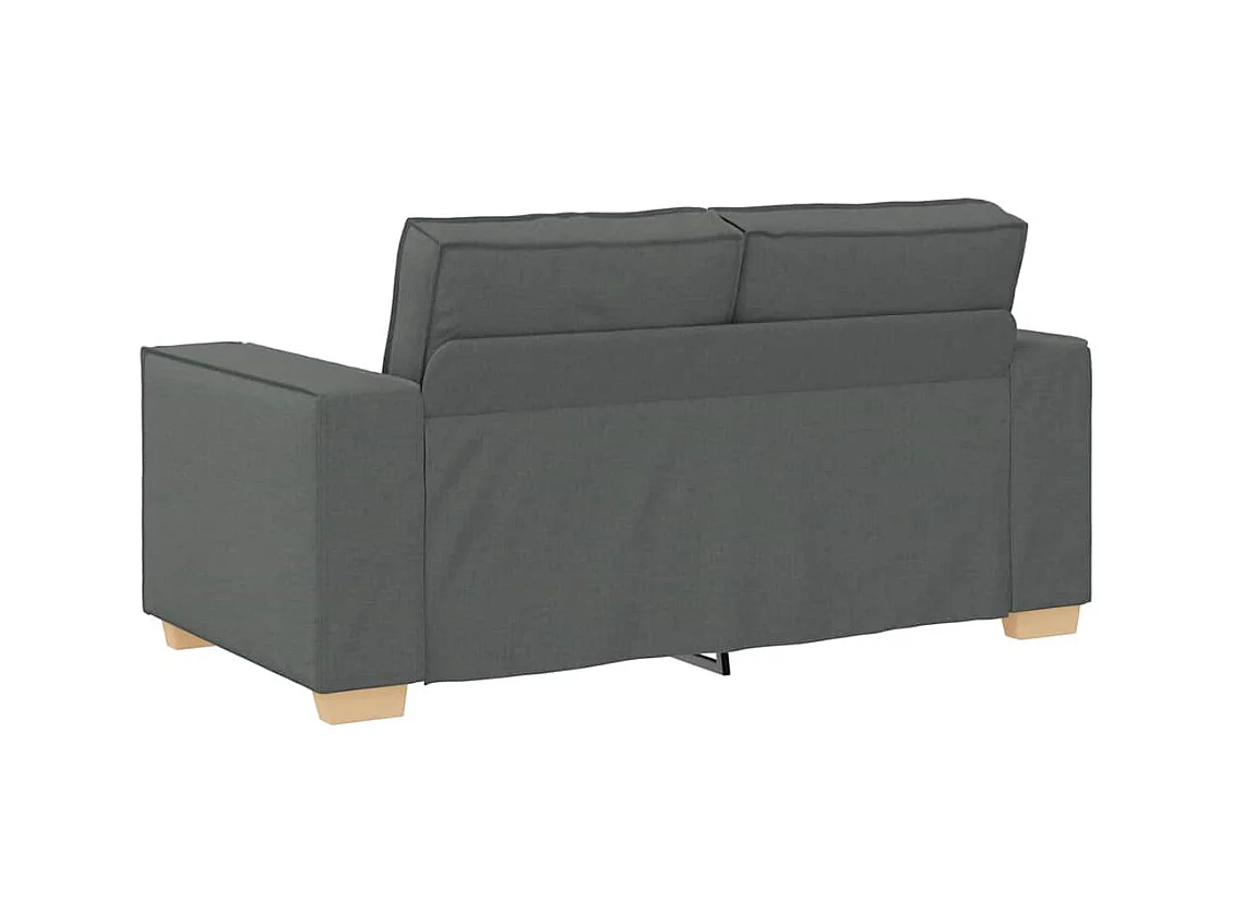 Canapé 2 places Gris foncé 120 cm Tissu