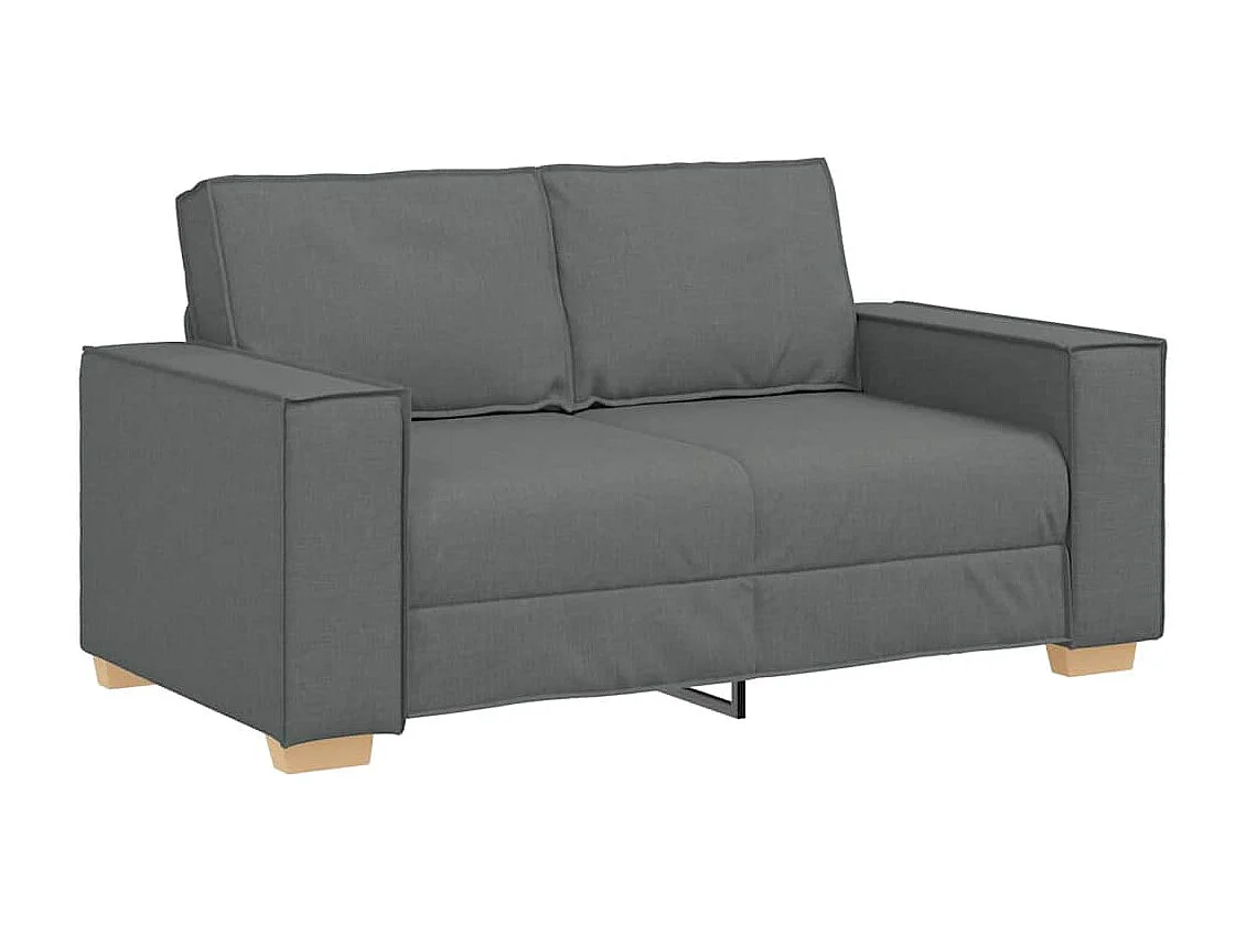 Canapé 2 places Gris foncé 120 cm Tissu