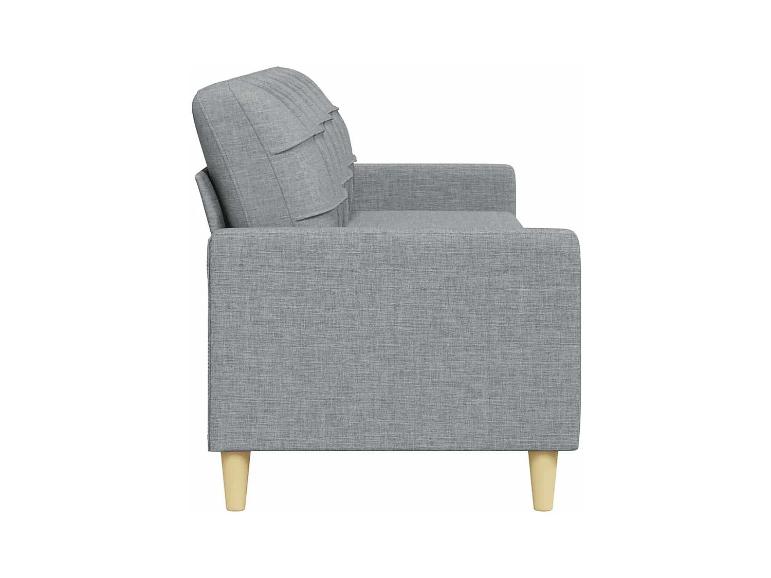 Divano 3 posti Grigio chiaro 210 cm Tessuto