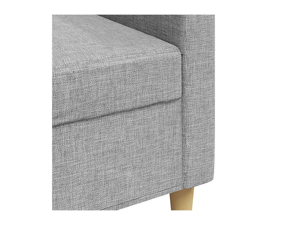 Divano 3 posti Grigio chiaro 210 cm Tessuto