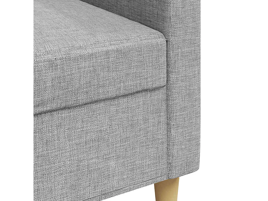 Divano 3 posti Grigio chiaro 210 cm Tessuto