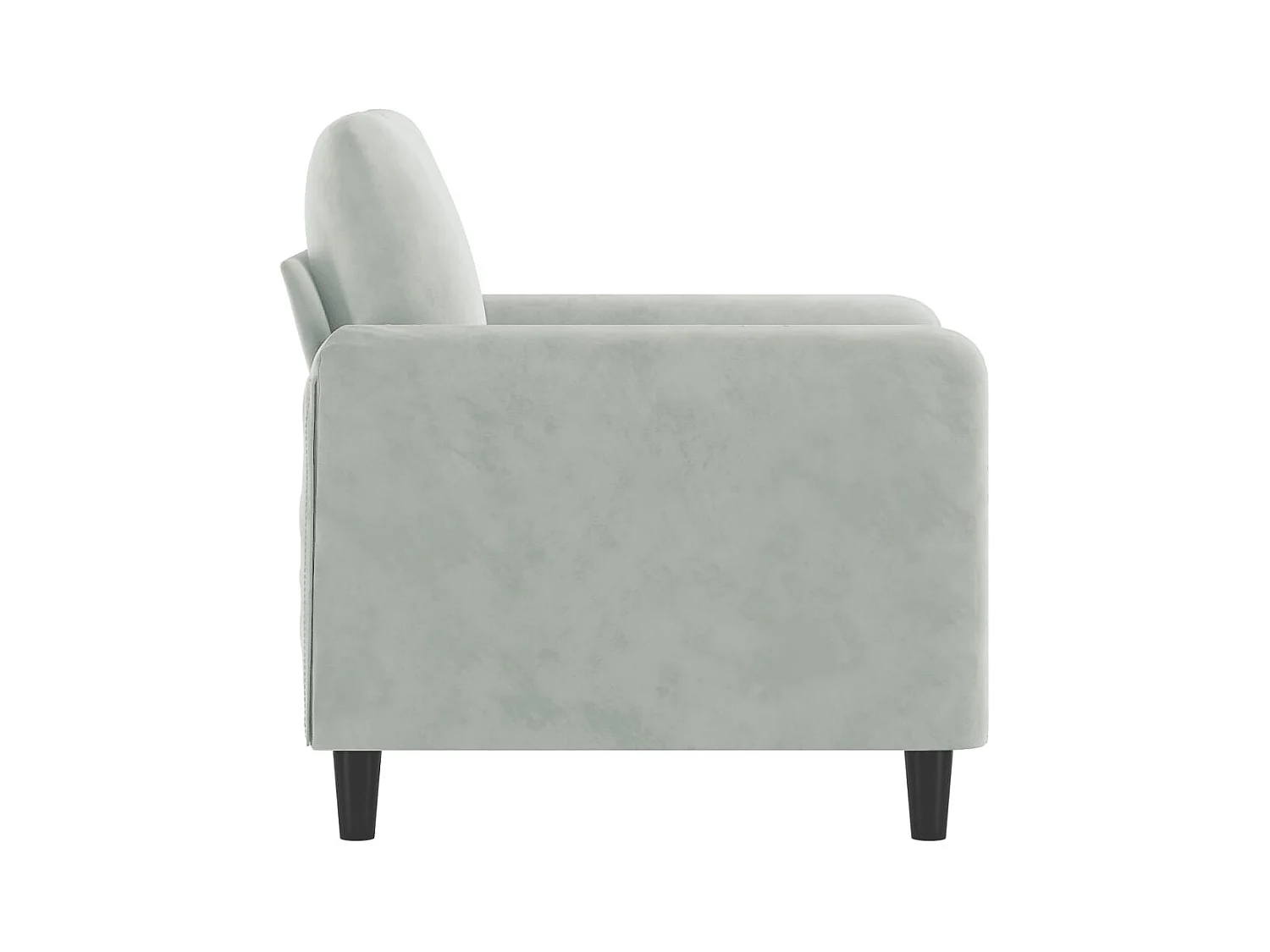 Fauteuil Gris clair 60 cm Velours