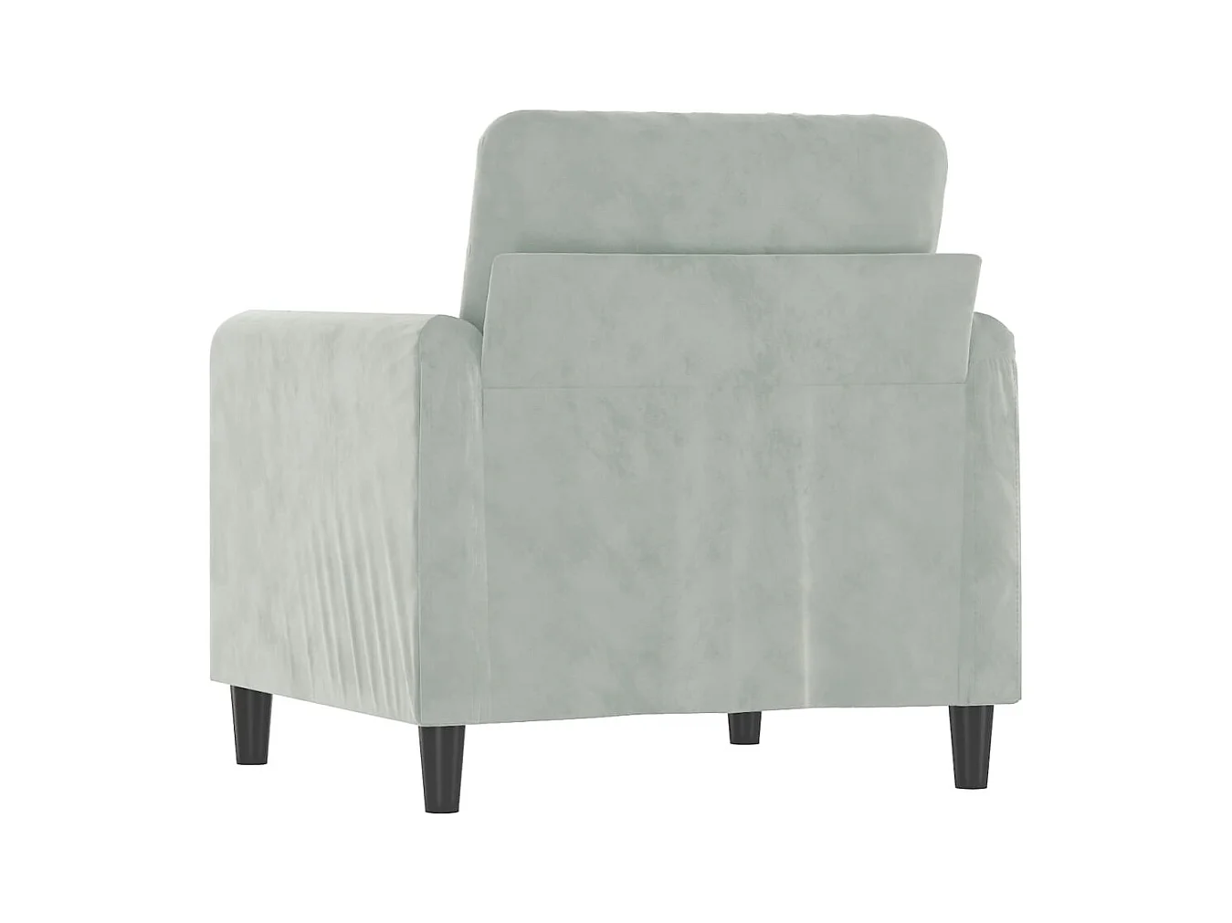 Fauteuil Gris clair 60 cm Velours