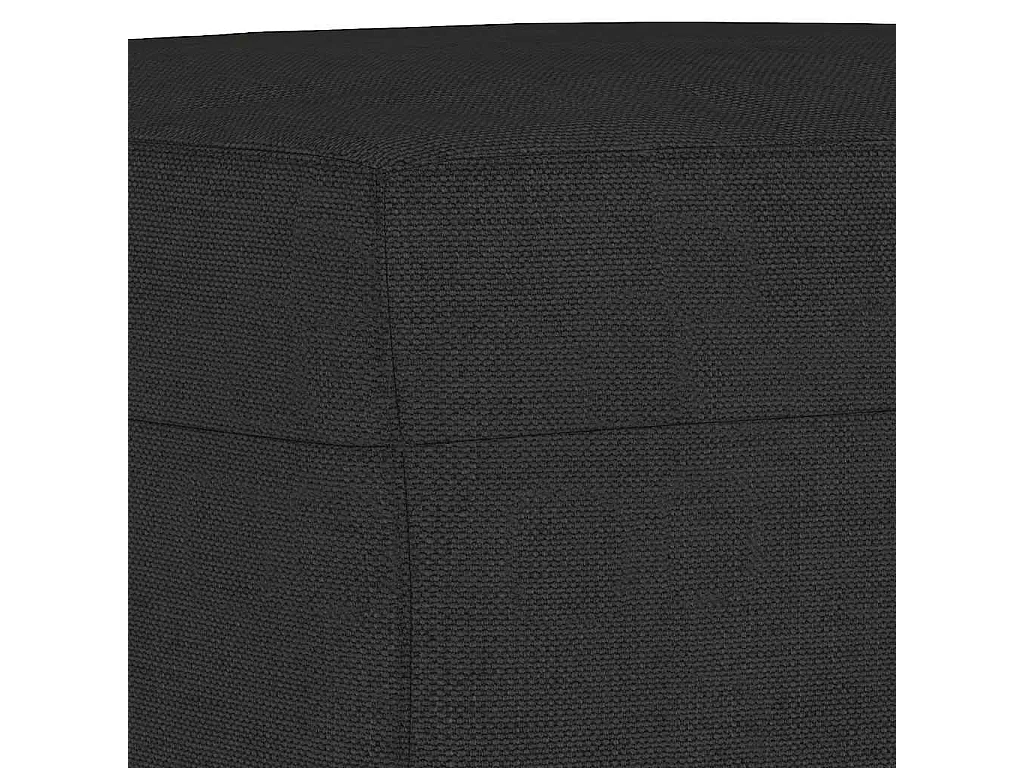 Conjunto de sofá de 3 piezas con cojines Tela Negra