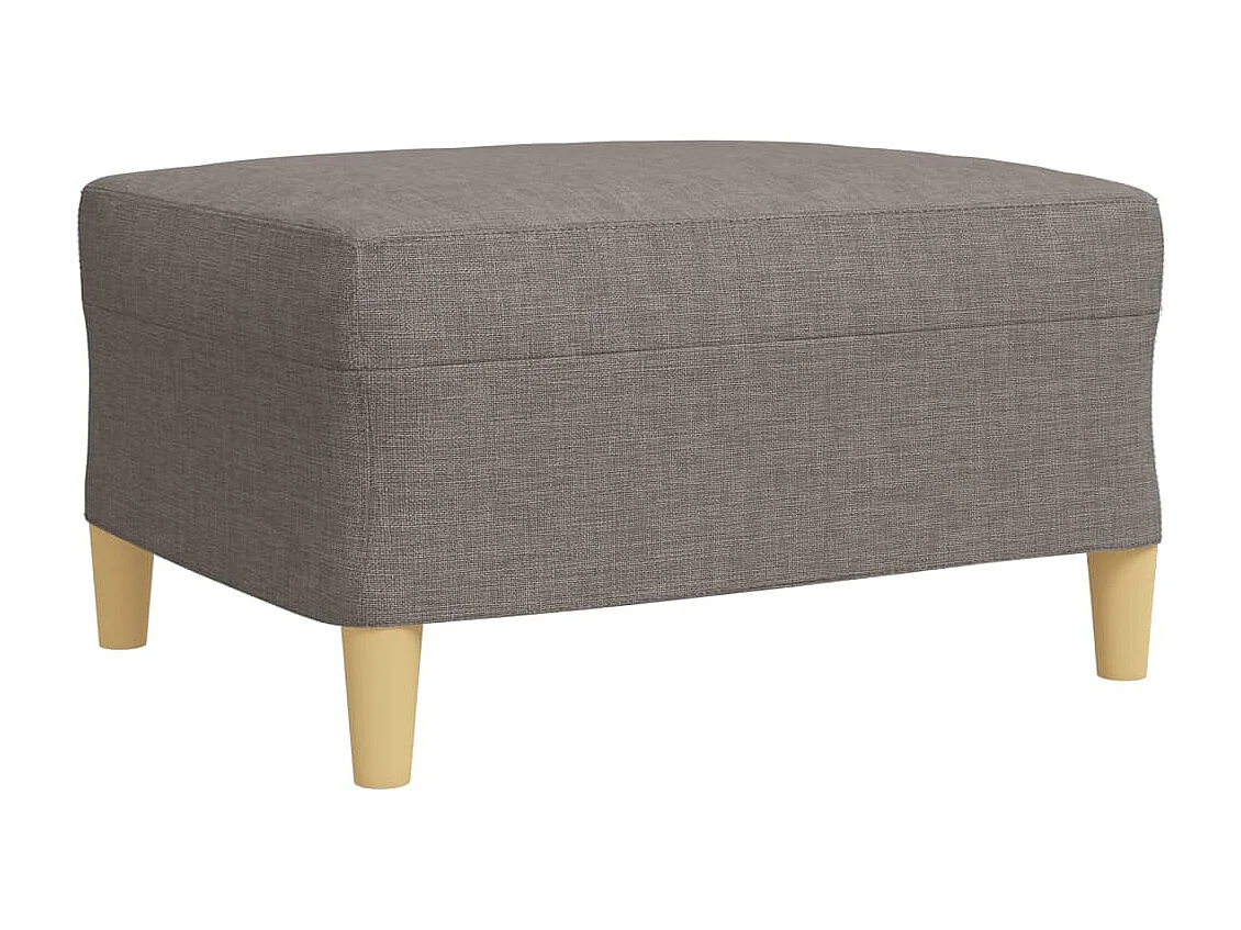 Conjunto de sofá de 4 piezas con reposapiés en tela color topo