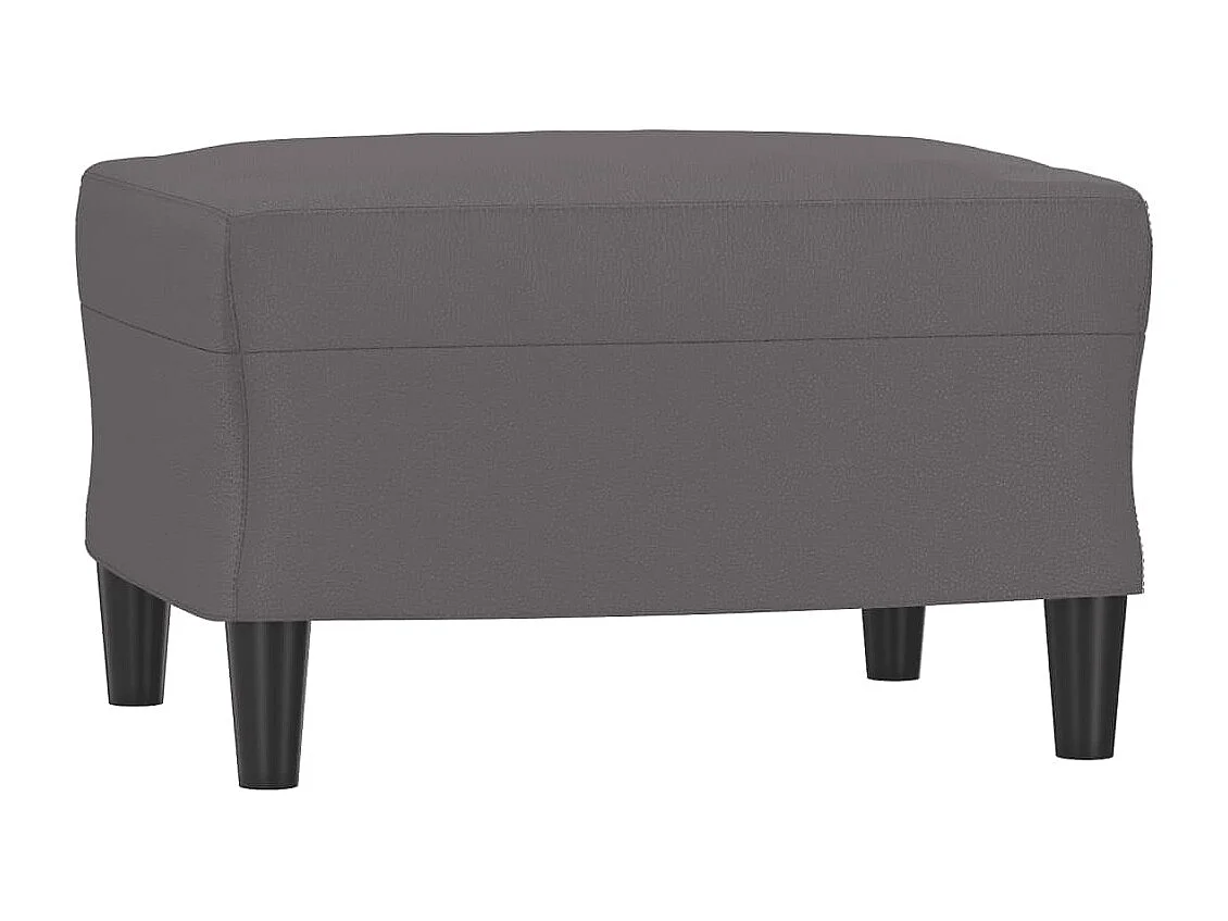 3-teiliges Sofaset mit Kissen Graues Kunstleder