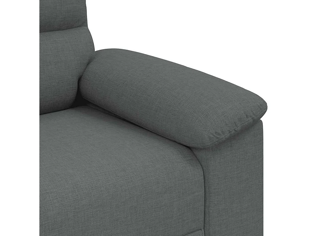 Canapé à 2 places gris foncé 140 cm tissu