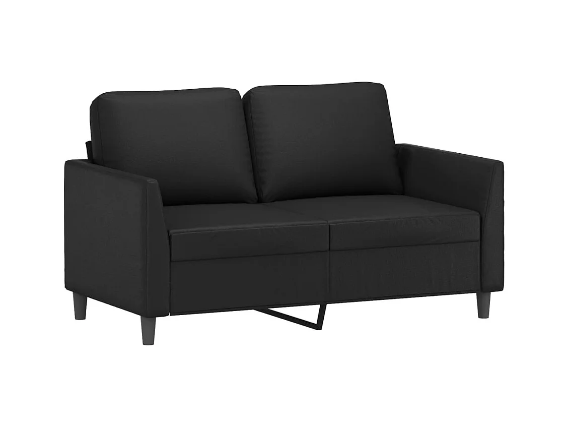 Sofá 2 plazas Negro 120 cm Piel sintética