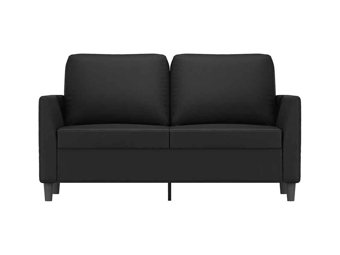 Sofá 2 plazas Negro 120 cm Piel sintética
