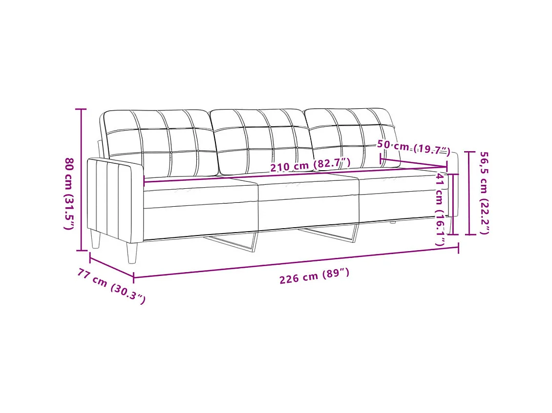 Conjunto de sofá de 2 piezas con cojines de terciopelo verde oscuro