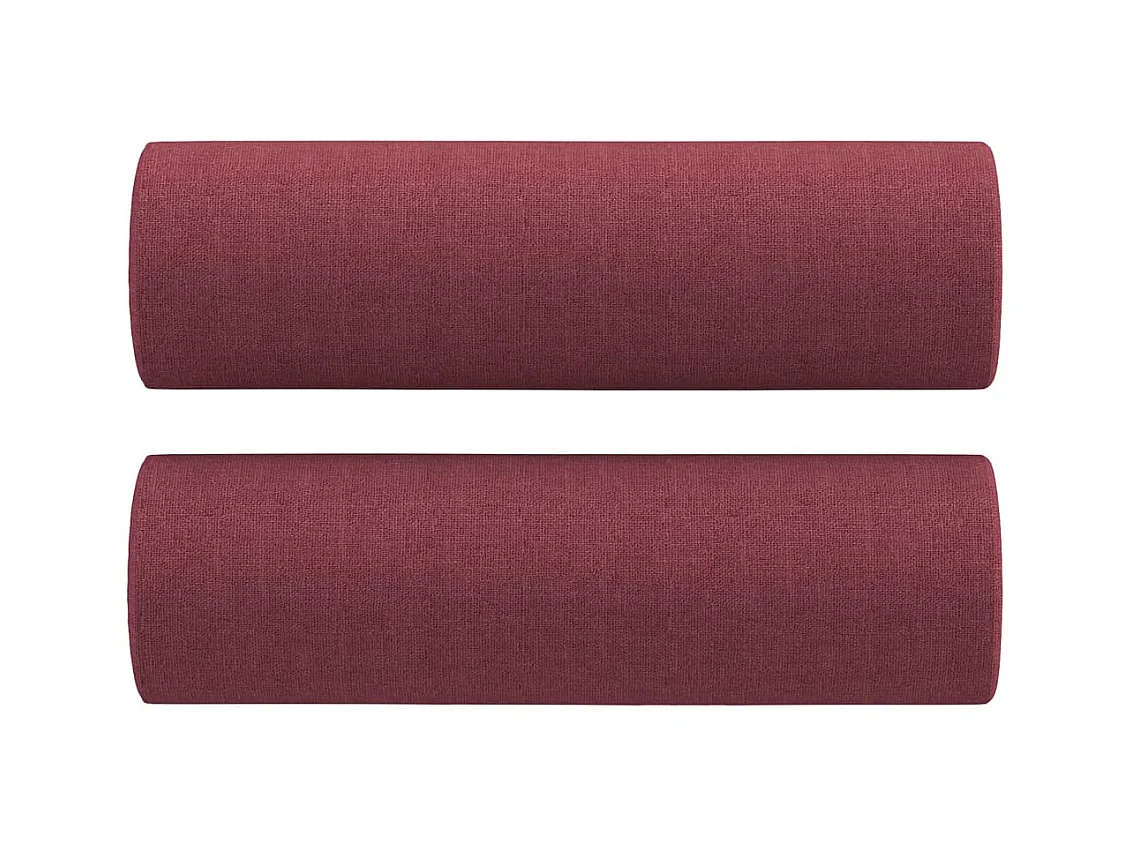 Divano 3 posti con cuscini decorativi tessuto bordeaux 180 cm