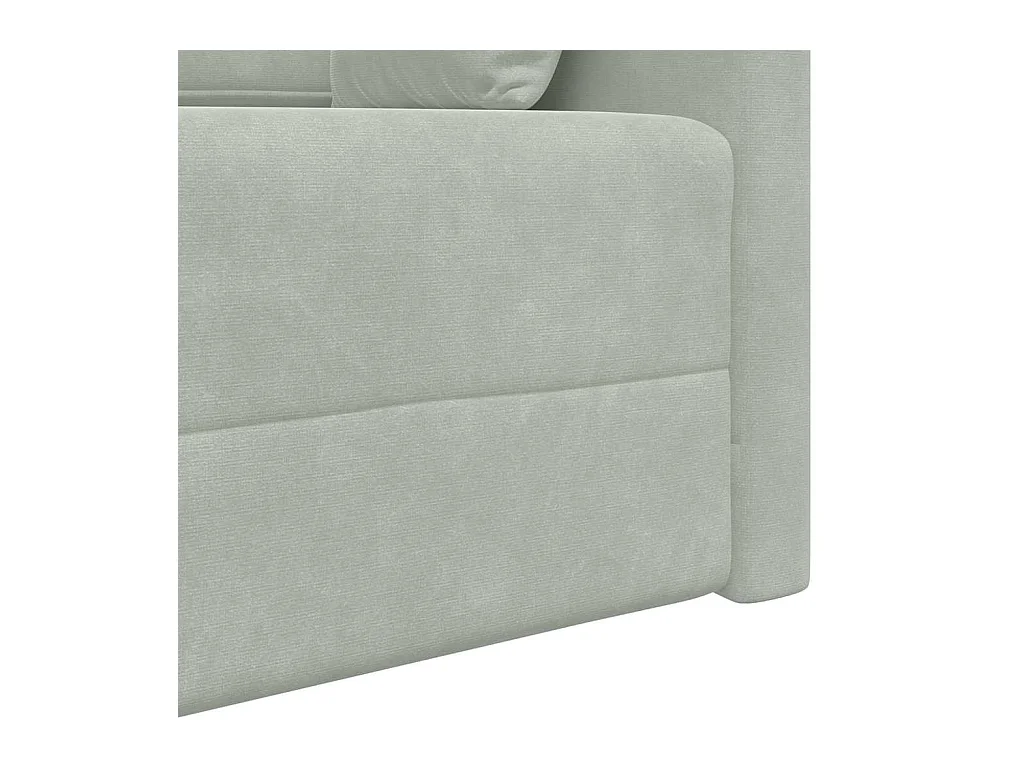 Divano letto grigio chiaro 213 x 76 x 77 cm in velluto