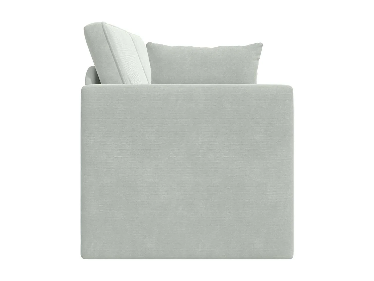 Lichtgrijze slaapbank 213 x 76 x 77 cm fluweel