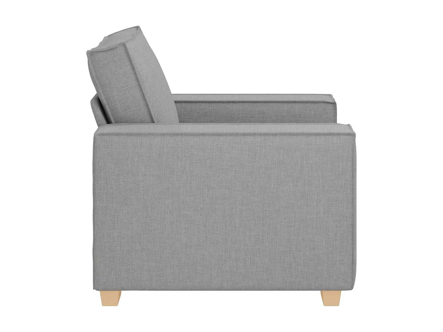 Canapé Fauteuil Gris Nuage 60 cm Tissu