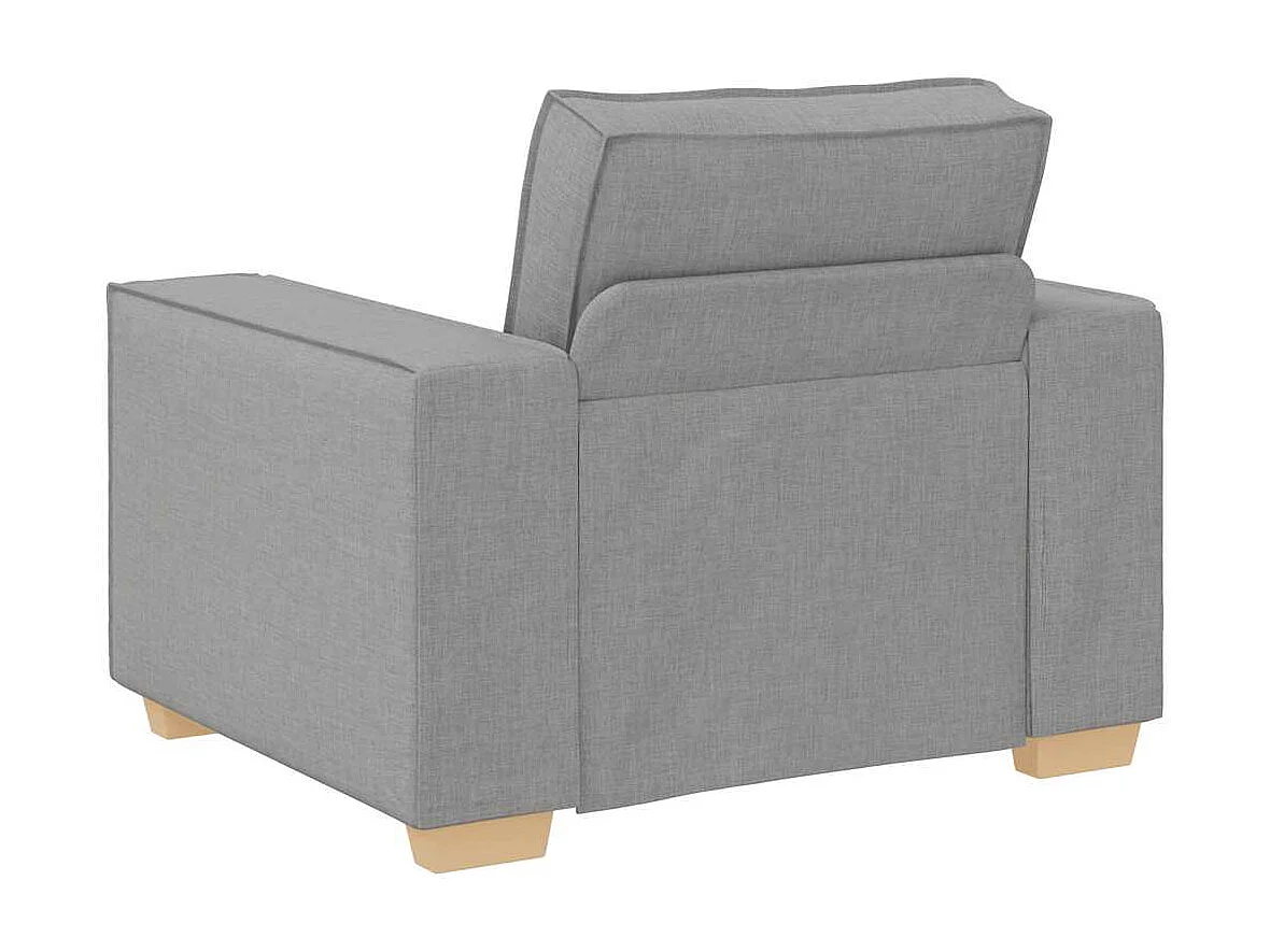 Canapé Fauteuil Gris Nuage 60 cm Tissu