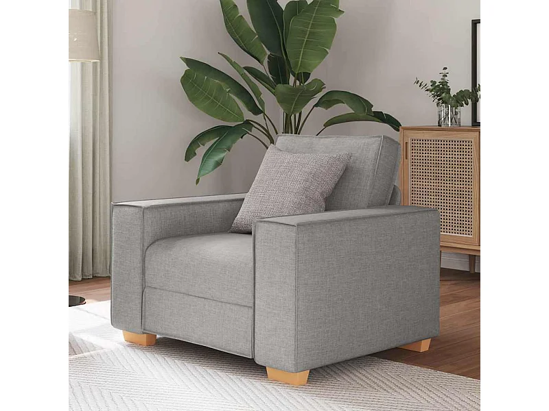 Canapé Fauteuil Gris Nuage 60 cm Tissu