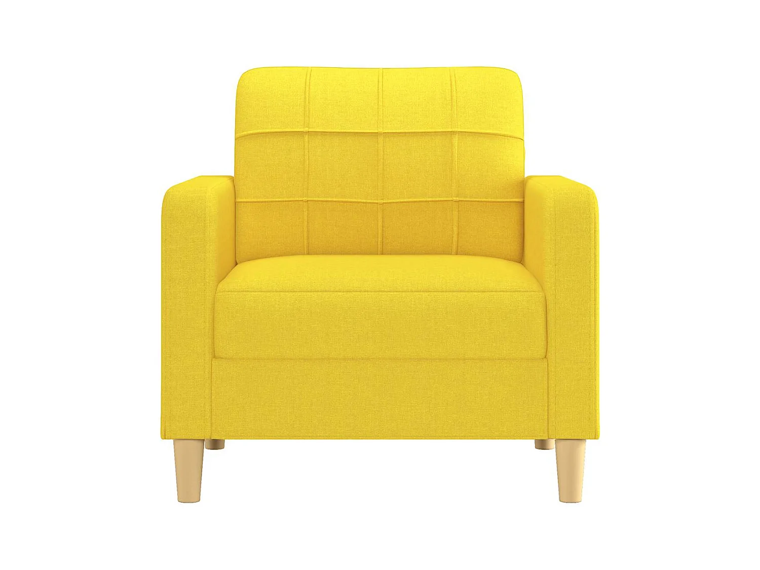 Sillón Tela Amarillo Claro 60 cm