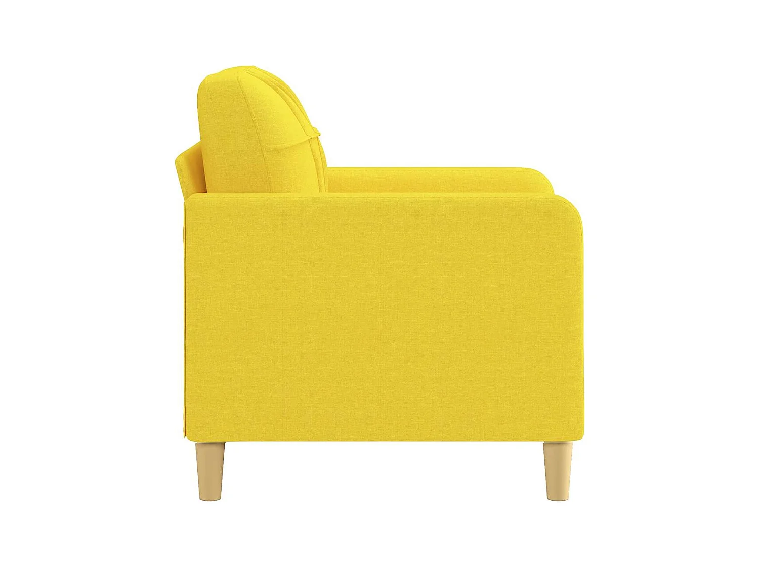 Sillón Tela Amarillo Claro 60 cm