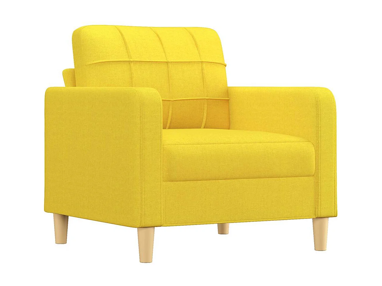 Sillón Tela Amarillo Claro 60 cm