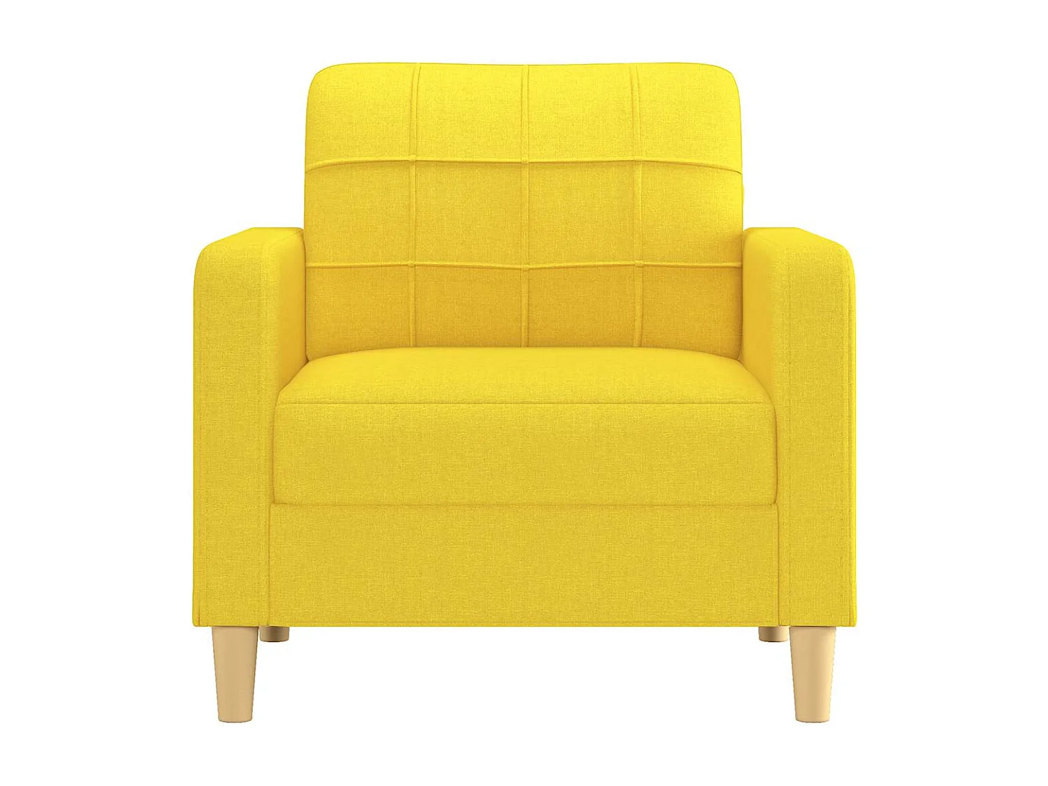 Sillón Tela Amarillo Claro 60 cm