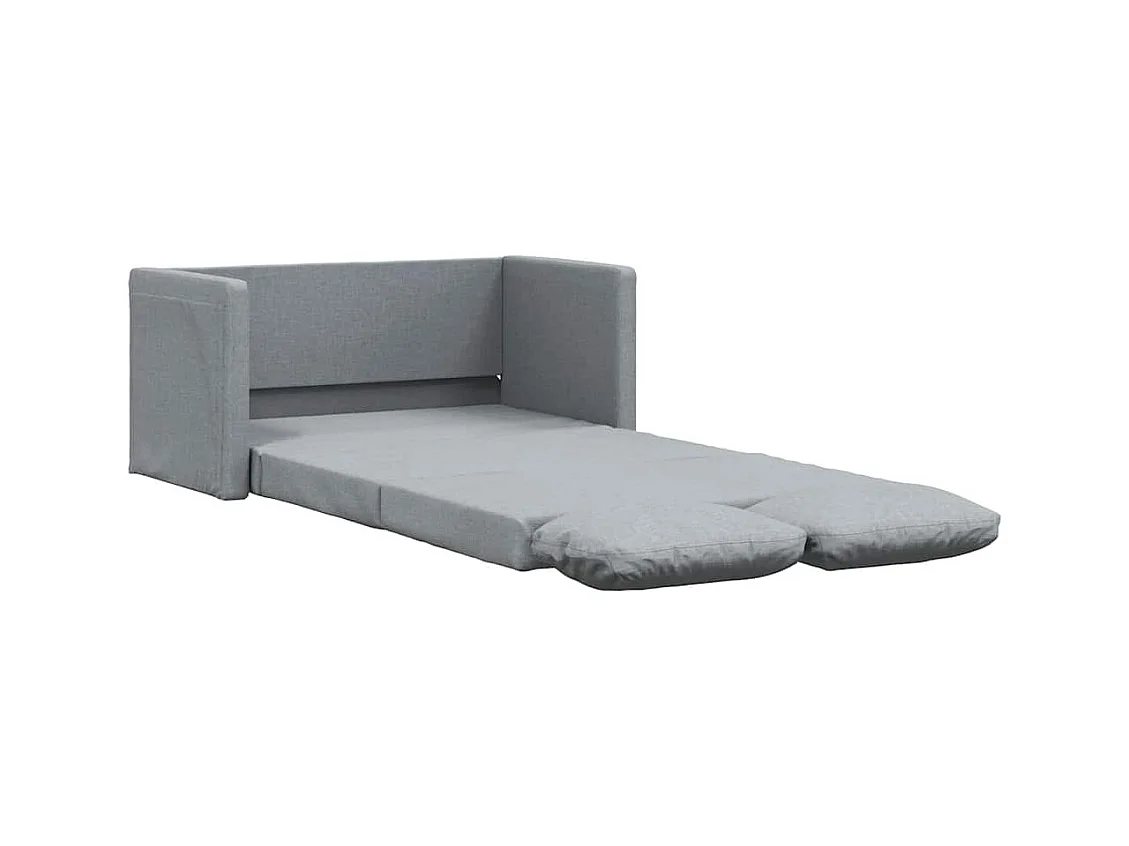 Divano letto 2 in 1 grigio chiaro 112x174x55 cm tessuto