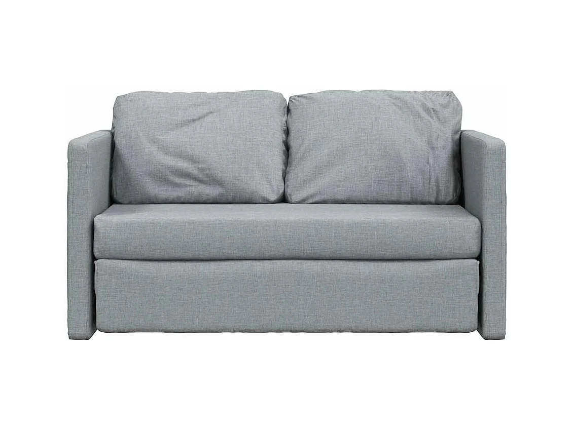 Divano letto 2 in 1 grigio chiaro 112x174x55 cm tessuto