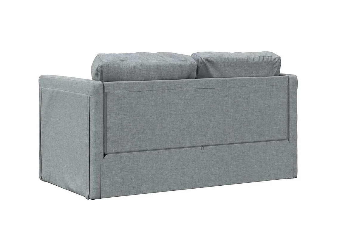 Divano letto 2 in 1 grigio chiaro 112x174x55 cm tessuto