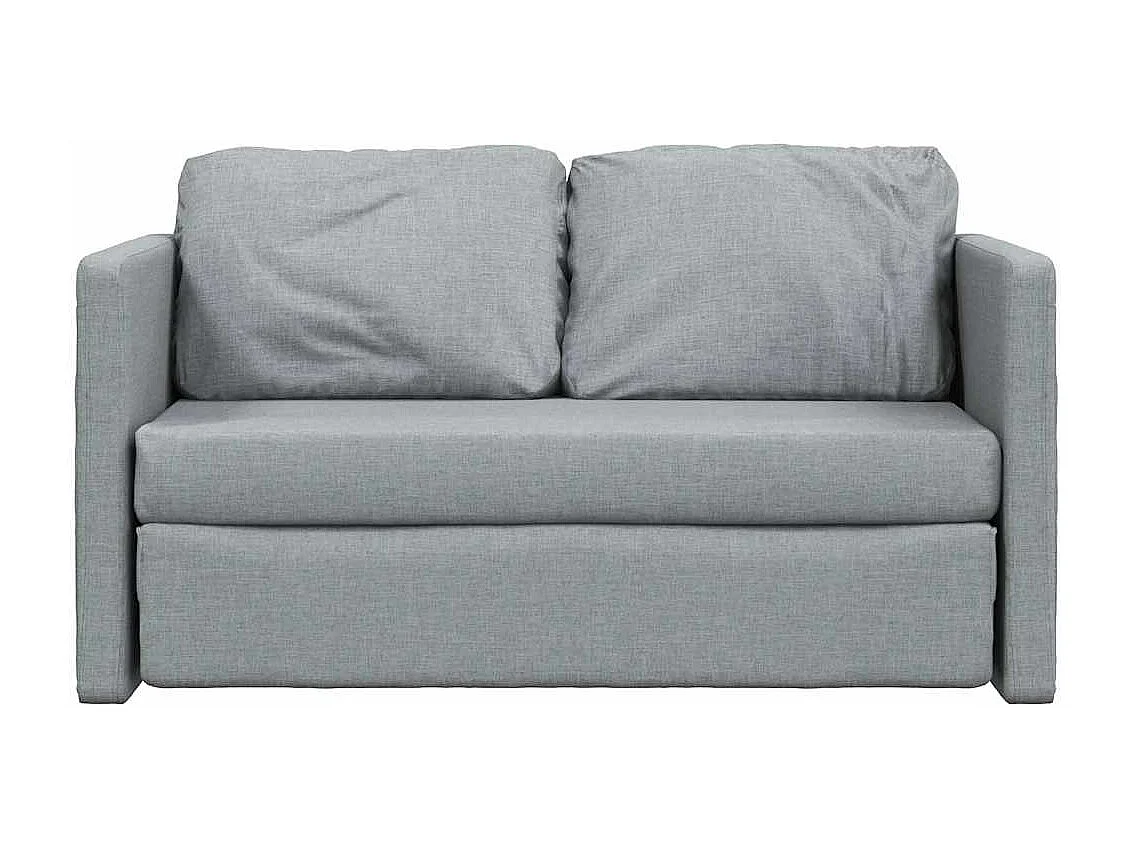 in 1 lichtgrijze slaapbank 112x174x55 cm stof