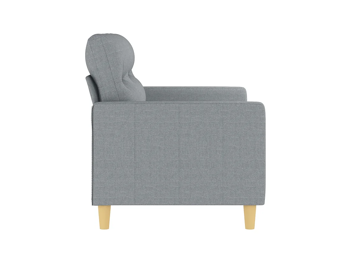Canapé à 2 places Gris clair 120 cm Tissu