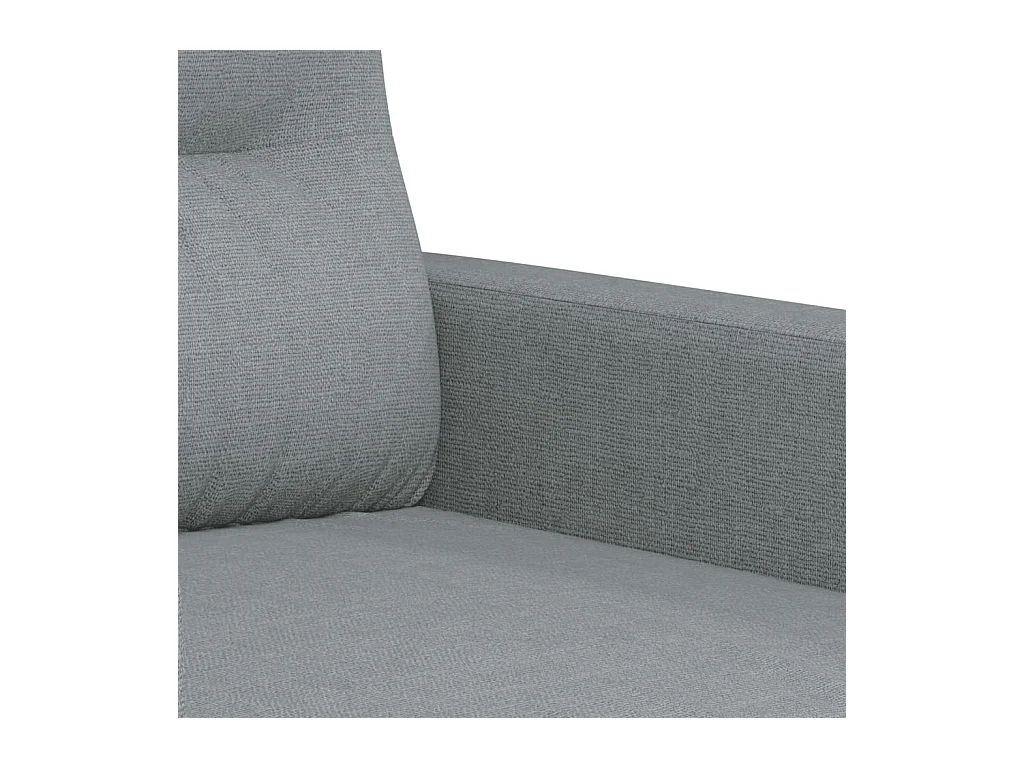 Canapé à 2 places Gris clair 120 cm Tissu