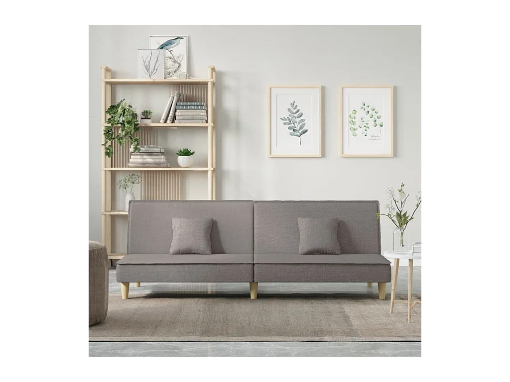 Taupe stoffen slaapbank