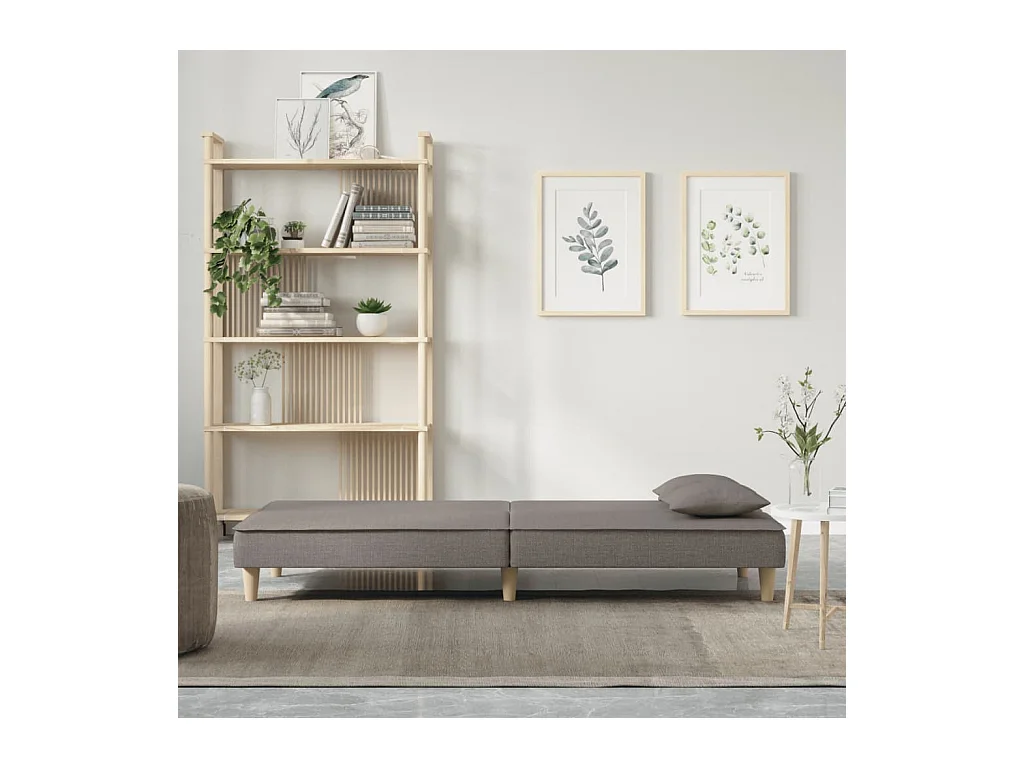 Taupe stoffen slaapbank