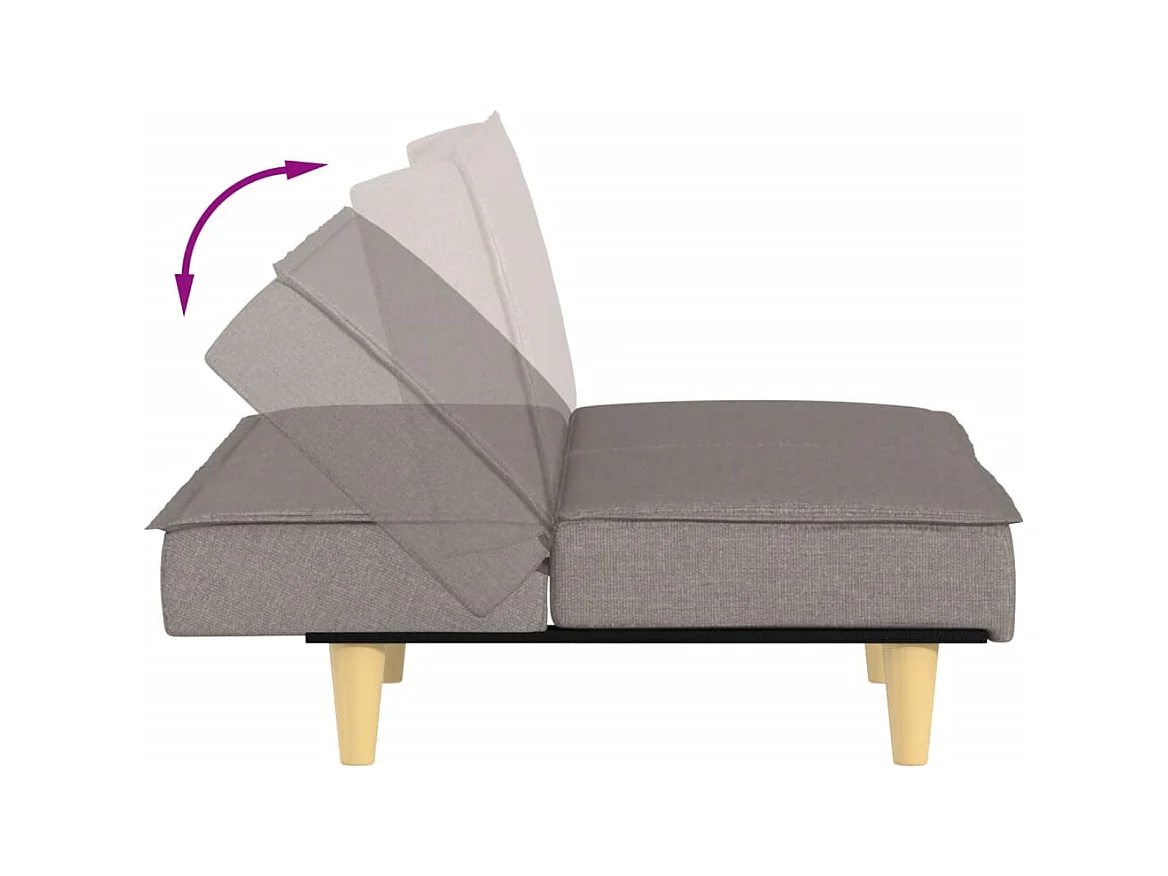 Taupe stoffen slaapbank