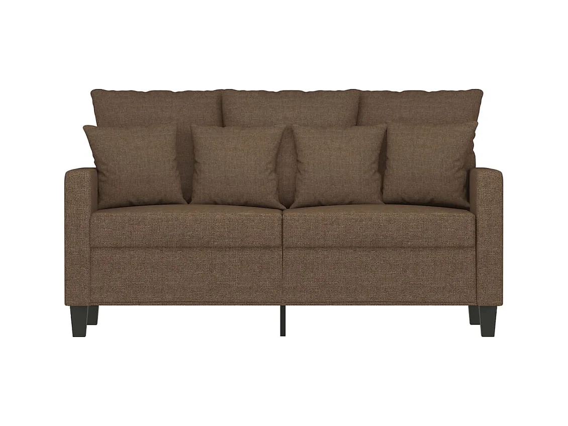 Divano 2 posti Marrone 120 cm Tessuto