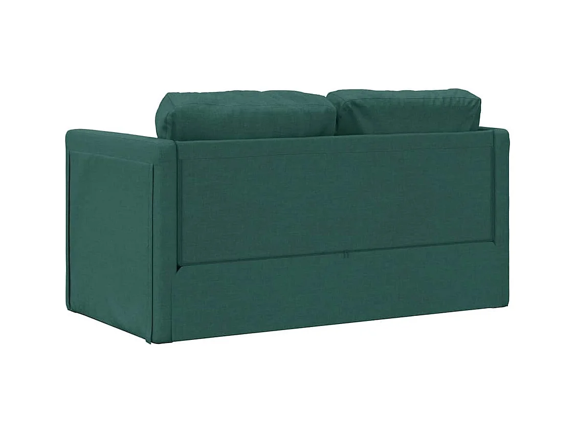 Divano letto 2 in 1 verde scuro 112x174x55 cm tessuto